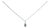 10K White Gold 5x3mm Green Emerald and Diamond Accent Halo Pear Shape 18" Pendant Necklace (I-J Color, I1-I2 Clarity) For Sale