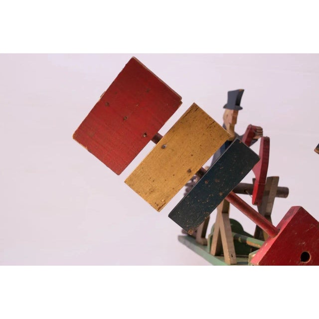 Early 20th Century Americana Uncle Sam Lumberjack Whirligig For Sale - Image 11 of 13