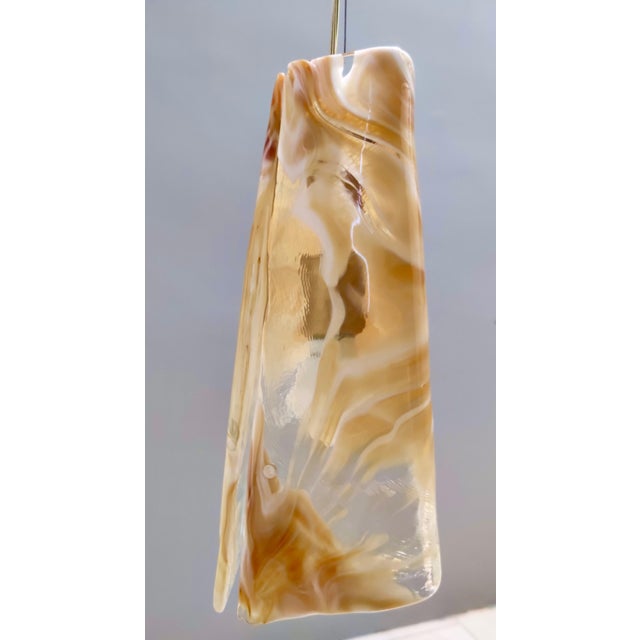 Vintage Orange Murano Glass and Brass Pendant from La Murrina, 1970s For Sale - Image 10 of 18