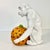 1950s Vintage Majolica Chinoiserie Hollywood Regency Figural Monkey With Pumpkin After Chelsea House, Halloween & Thanksgiving For Sale - Image 11 of 18