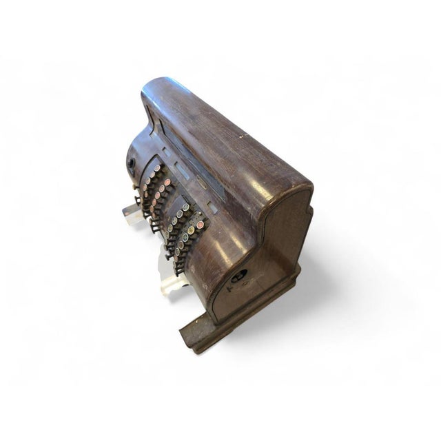 Mid-Century Red Painted Brass Cash Register from National, 1960s For Sale - Image 11 of 14