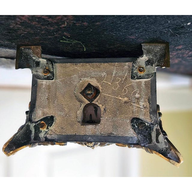 Antique Italian Neoclassical Gilt Bronze & Solid Black Marble Candelabra – Brevettato For Sale - Image 6 of 10