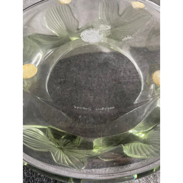 Lalique "Lierre" (Ivy Leaf) Crystal Coupe 8” Centerpiece Bowl For Sale In Miami - Image 6 of 7