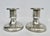 Vintage: Victorian Era, silver plate Repousse' Candle Holders with incised /recessed Greek Key details to Top and Base...