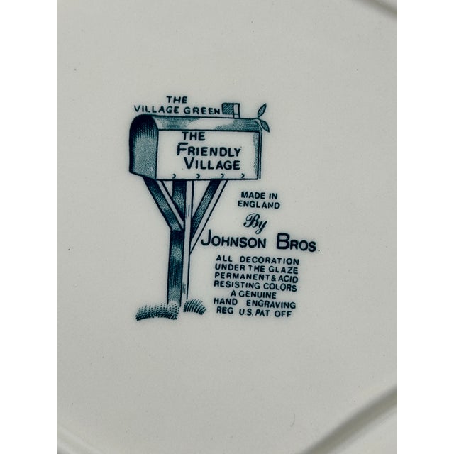 Johnson Brothers Johnson Bros Friendly Village England Vintage Village Green 11" Scalloped Bowl For Sale - Image 4 of 7