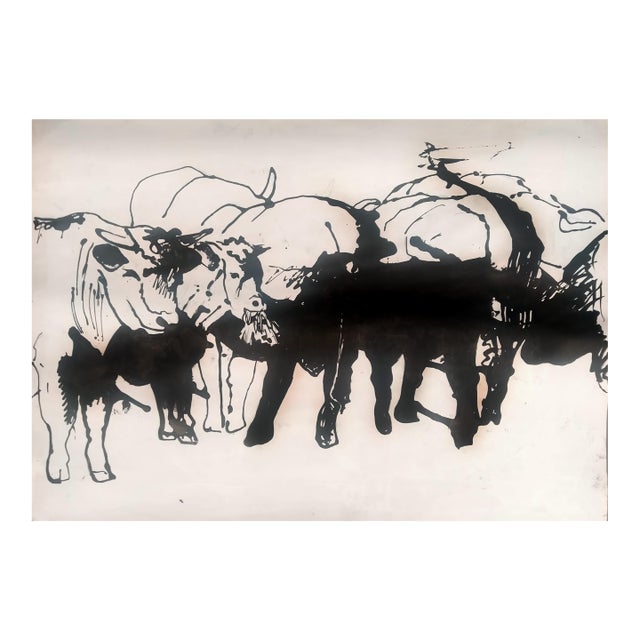 Cattle I by Guusje Bertholet For Sale