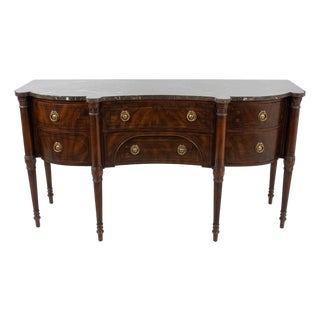 Drexel Mahogany Marbletop Sideboard Credenza Buffet For Sale