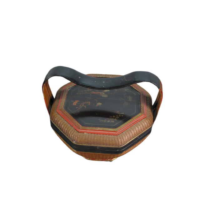 Traditional Bamboo Basket For Sale - Image 3 of 10