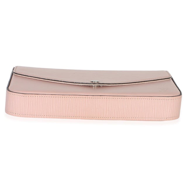 Animal Skin Pink Epi Leather Felicie Pochette For Sale - Image 7 of 9