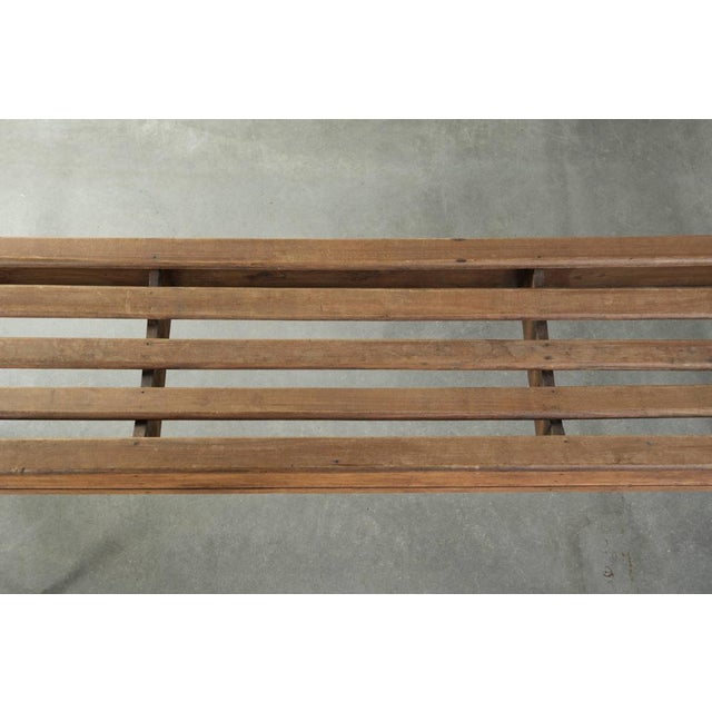 Wood Antique French Oak Hall Bench, 1800s For Sale - Image 7 of 13