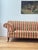 English Country House Deep Striped Scrolling Sofa For Sale - Image 5 of 10