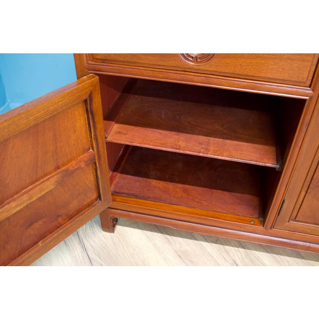 Mid-Century Chinese Sideboard in Teak, 1970s For Sale - Image 10 of 12