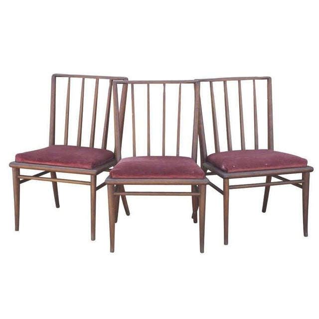 Mid-Century Modern 2 t.h. Robsjohn Gibbings for Widdicomb Mahogany Dining Chairs For Sale - Image 3 of 9