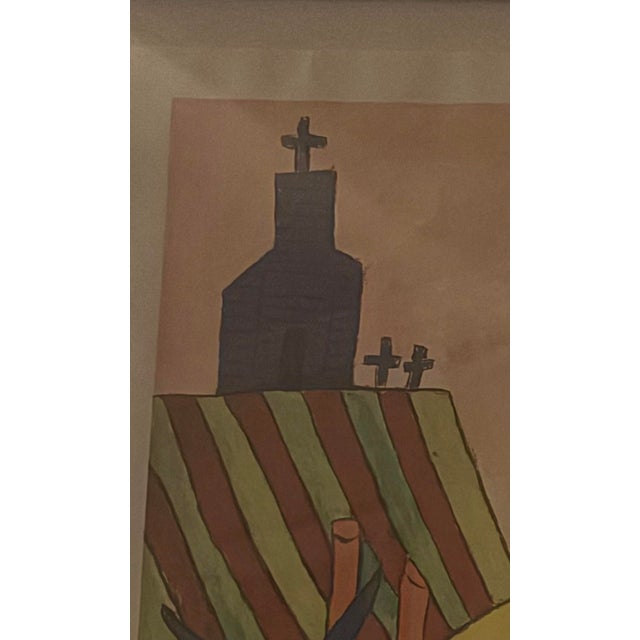 Framed William H. Johnson ‘Going to Church’ Folk Art Reproduction Print For Sale - Image 9 of 11