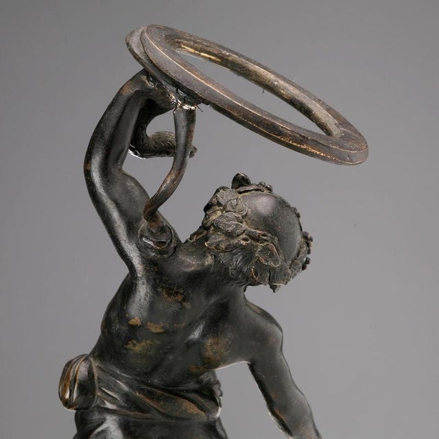 Metal Pompeian Silenus in Bronze Copy Figurine For Sale - Image 7 of 10