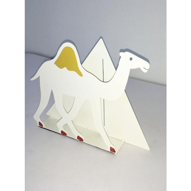 Painted White Metal Egitto Sculpture, 1980 For Sale - Image 4 of 18