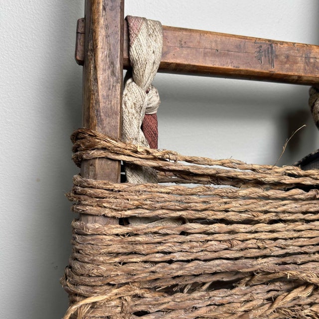 Textile Authentic Japanese Backpack Carrier, 1920s For Sale - Image 7 of 14