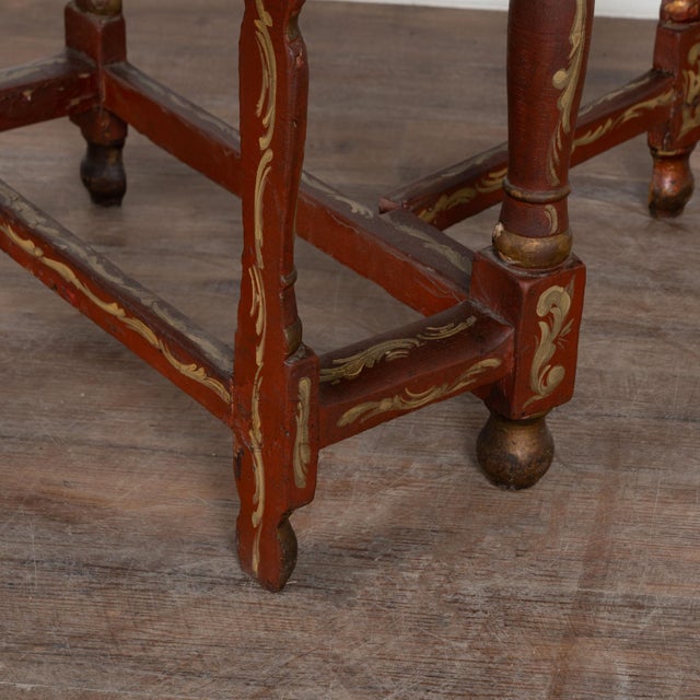 Early 19th Century Original Hand Painted Dutch Drop Leaf Table Console For Sale - Image 15 of 16