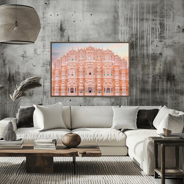 Neoclassical Hawa Mahal II – Iconic Jaipur Palace Architectural Fine Art Print 40" X 60" For Sale - Image 3 of 5