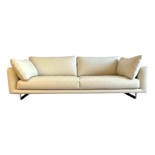 Gorgeous Italian Cream Leather "Lecco" Sofa by Claesson Koivisto Rune 2019 For Sale