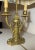 Bronze Antique Ornate Dore Bronze Toleware 2 Arm French Bouilotte Electric Table Lamp For Sale - Image 8 of 17