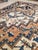 Brown Antique Persian Serapi Carpet, Geometric, Ivory Hand Knotted Wool Oriental Rug For Sale - Image 8 of 18