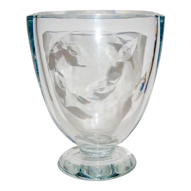 Orrefors Leaf Motif Vase For Sale
