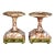 Pair of Antique French Neoclassical Breccia Marble Clock Ewers Tazza Garniture For Sale