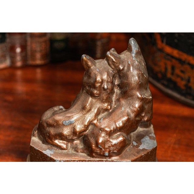 Charming Antique Miniature Scottish Terrier Scottie Dog Animal Statue Sculpture Home Decor For Sale - Image 10 of 13