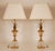 1970s 1970s Mid Century French Table Lamps Crystal and Gold Brass Reed Modern Lamps - A Pair For Sale - Image 5 of 12