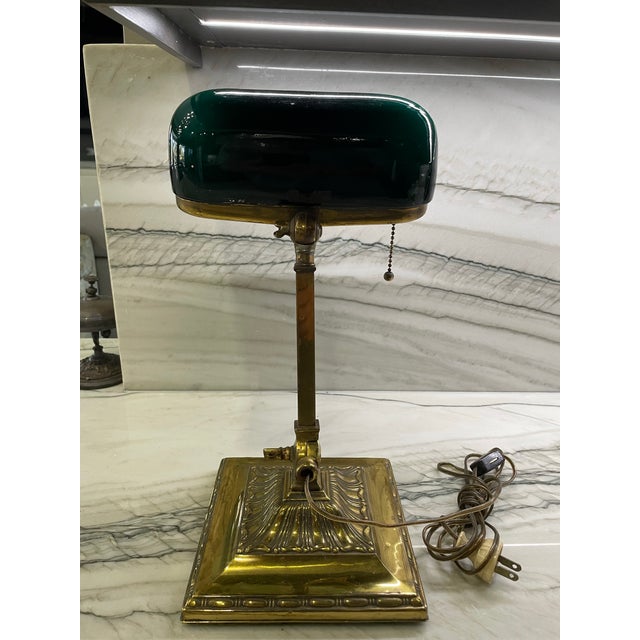 Emeralite Antique Original Emeralite Green Banker/Piano/Library/Desk Lamp #8734 For Sale - Image 4 of 12