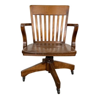 Vintage Wood Office Chair For Sale