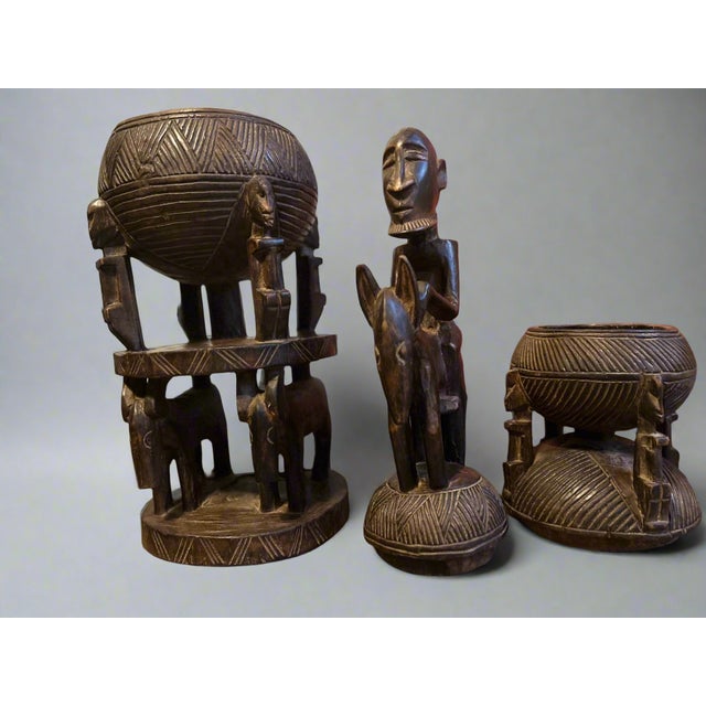 1920s Large Dogon Wooden Tobacco Pot, Mali, 1920s For Sale - Image 5 of 10
