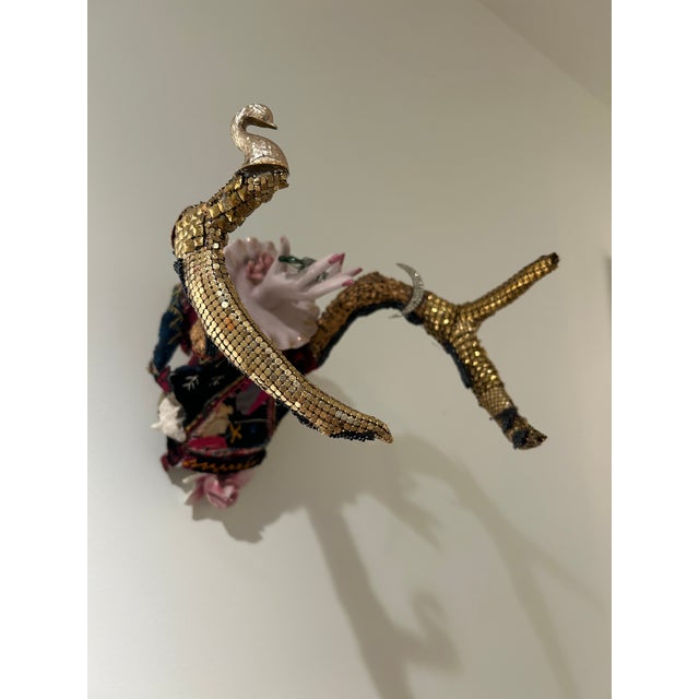 Mixed Media Skull Wall Sculpture Titled Giving Sweet For Sale - Image 10 of 13