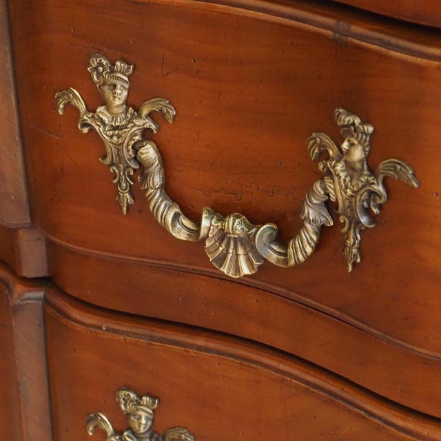 Wood Louis XV Chest of Drawers with Arbalète Front For Sale - Image 7 of 18