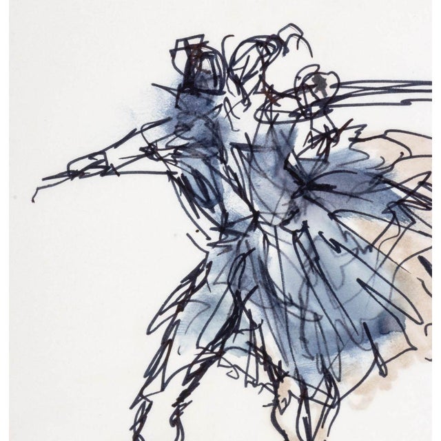 Contemporary Judith Brown Dancer Sketches Ink and Wash, 2 For Sale - Image 3 of 7
