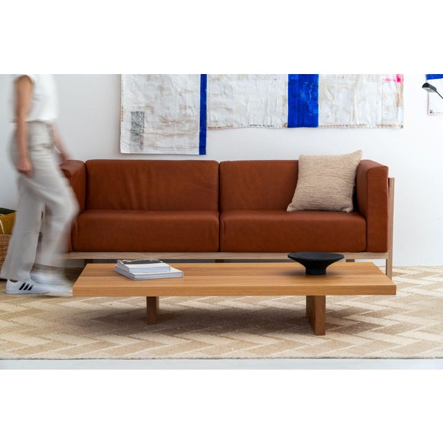 Two-Seater Sofa in Ash and Camel Leather by Julien Renault For Sale - Image 11 of 14