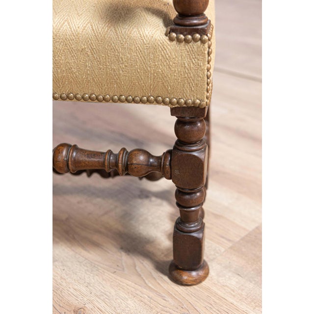 Mustard 18th Century French Louis XIII Style Armchair For Sale - Image 8 of 11