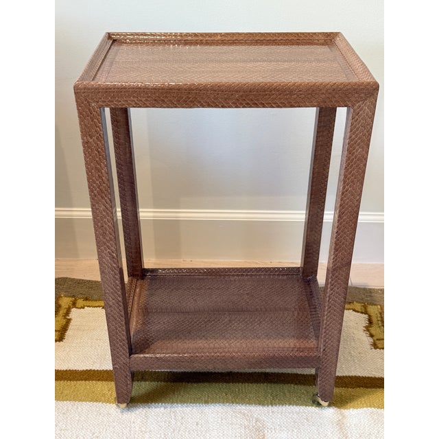 Coffee Karl Springer Toffee Telephone Side Table For Sale - Image 8 of 12