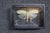 Framed giant katydid specimen displayed in a black wood shadow box with glass front and back, allowing the insect to be...