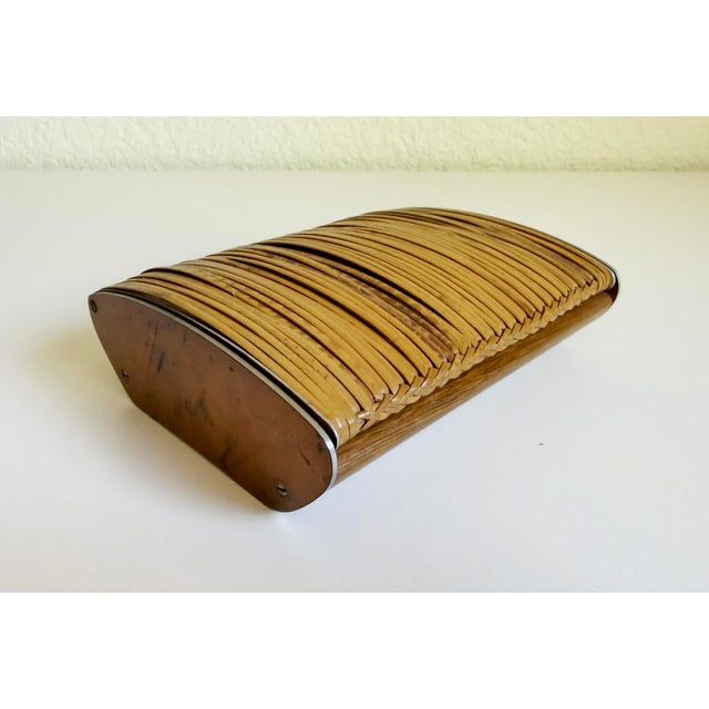 Mid-Century Modern Carl Aubock Cane Cigarette Box, Model #3656, 1950s, Austria For Sale - Image 3 of 15