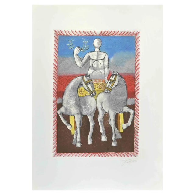 Franco Gentilini, The Justice, Etching and Aquatint, 1970s For Sale