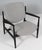 Finn Juhl lounge chair in solid black lacquered ash. Upholstered with patterned wool fabric. Model France, made by...