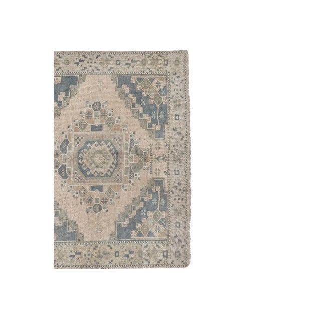 Vintage Oriental Turkish Oushak Gallery Runner, Farmhouse Kitchen Rugs 4'8" X 8'8" For Sale - Image 4 of 13