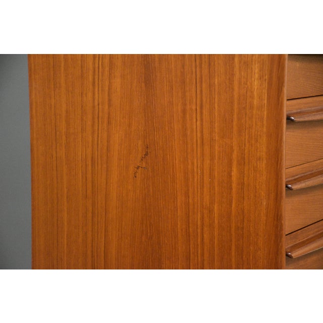 1960s Danish Modern Teak Tall Dresser by Falaster, Attributed For Sale In Boston - Image 6 of 10