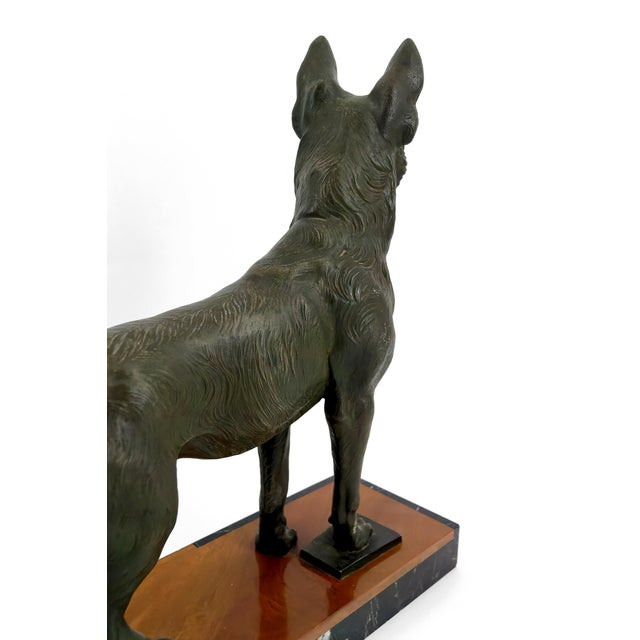 Metal German Shepherd Trophy for the Perrier Challenge, France, 1942 For Sale - Image 7 of 18