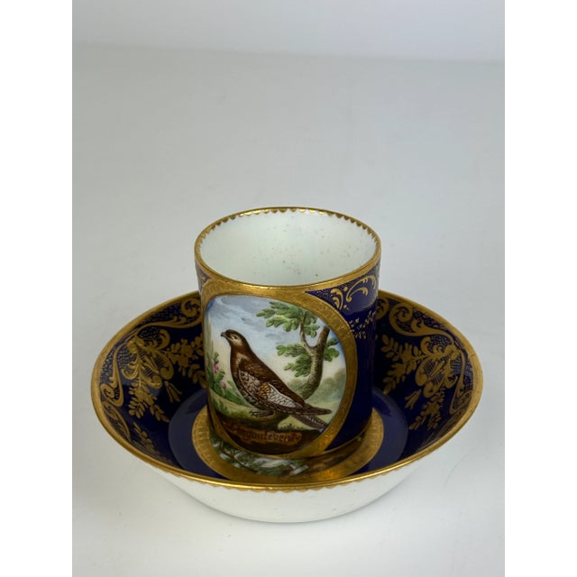 19th Century French Sevres Porcelain Hand Painted Cup & Saucer For Sale In Los Angeles - Image 6 of 7