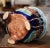 Blue 19th Century French Majolica Barbotine Cache Pot With Bird Relief Decor For Sale - Image 8 of 8