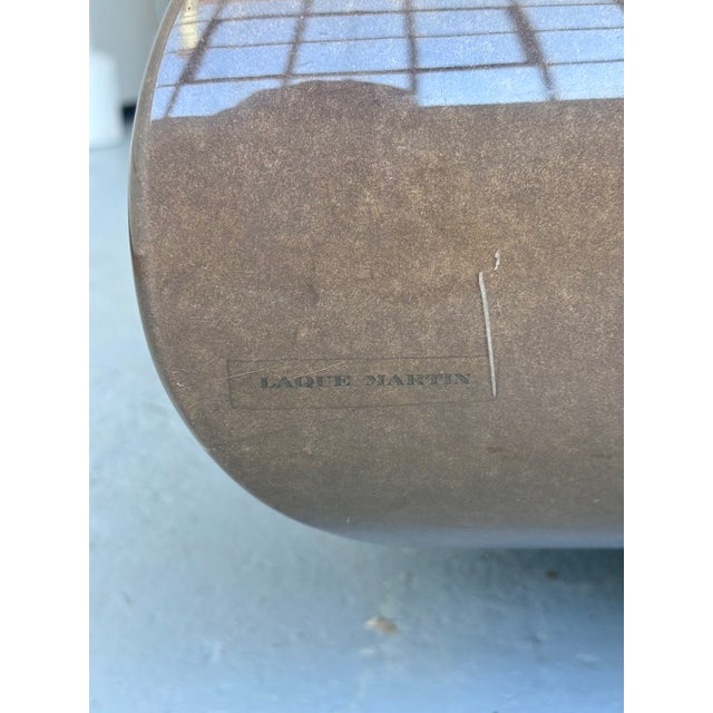 Late 20th Century Postmodern Laquered Floating Coffee Table by Laque Martin For Sale - Image 14 of 16