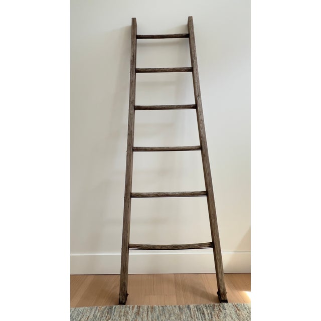 Wood Early 20th Century Primitive Kansas Homestead Wooden Blanket Ladder For Sale - Image 7 of 8